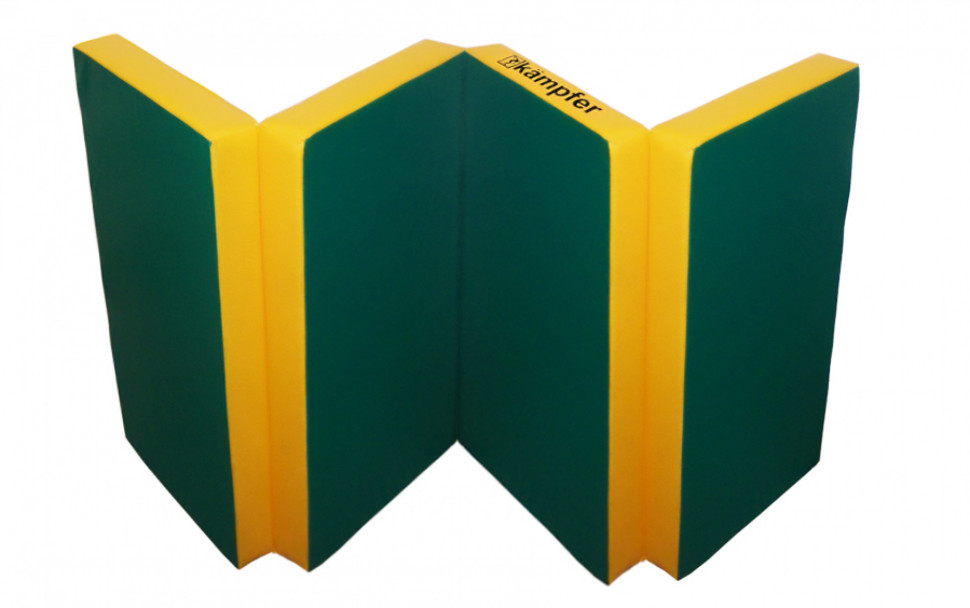 Kampfer Classic Мат №7 (200 х 100 х 10) складной - винилискожа (зеленый/желтый) Kampfer Classic Мат №7 (200 х 100 х 10) складной - винилискожа (зеленый/желтый)