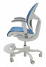 Кресло EXPERT ORTO (спинка DUO, слайдер, подлокотник 3D) каркас светлый, сетка синий