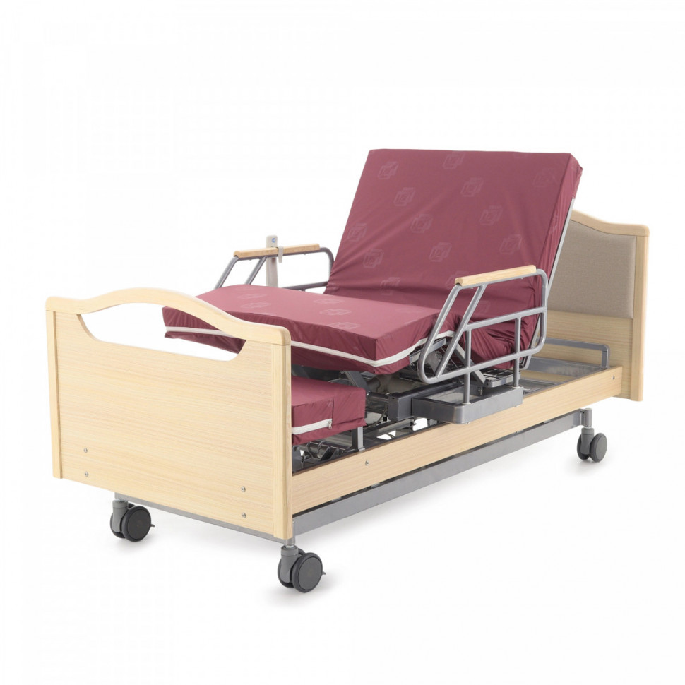 Кровать электрическая MED-MOS DB-2B с поворотным креслом в правую сторону (светлое дерево)